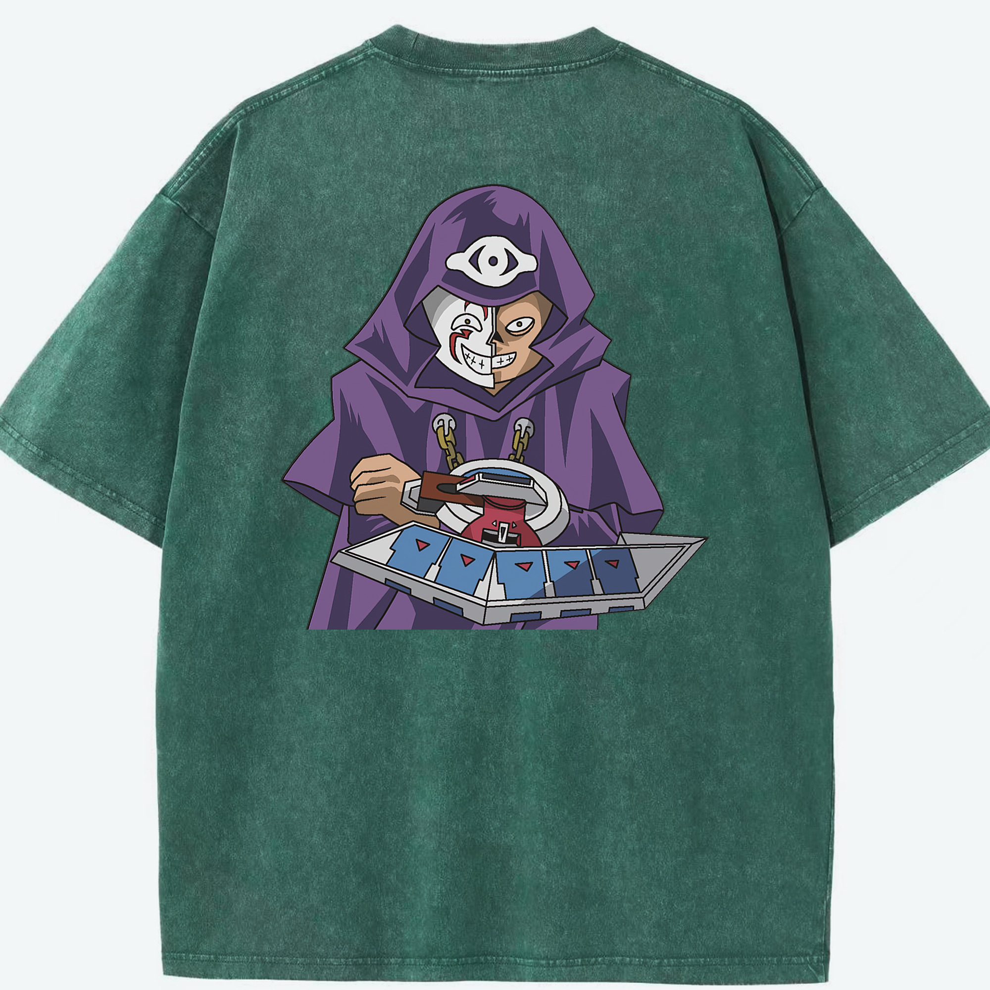 （画像用） 遊☆戯☆王 Yu-Gi-Oh! 綿100% ヴィンテージ風 半袖Tシャツ（背面プリント）